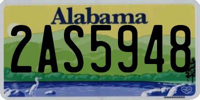 AL license plate 2AS5948