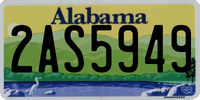 AL license plate 2AS5949