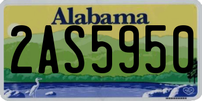 AL license plate 2AS5950