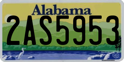 AL license plate 2AS5953