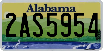 AL license plate 2AS5954