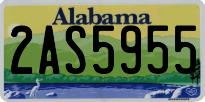 AL license plate 2AS5955