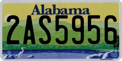 AL license plate 2AS5956