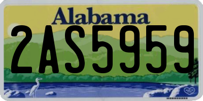 AL license plate 2AS5959