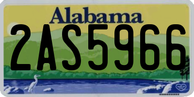 AL license plate 2AS5966