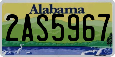 AL license plate 2AS5967