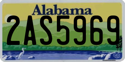 AL license plate 2AS5969