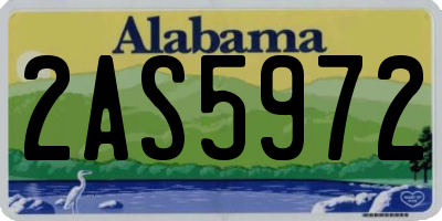 AL license plate 2AS5972