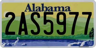 AL license plate 2AS5977