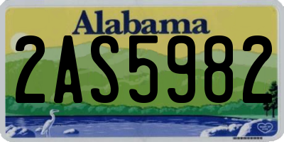 AL license plate 2AS5982