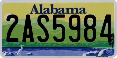 AL license plate 2AS5984
