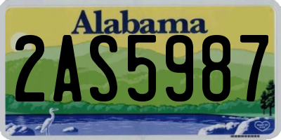 AL license plate 2AS5987