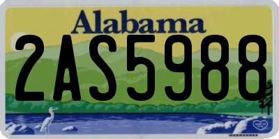 AL license plate 2AS5988