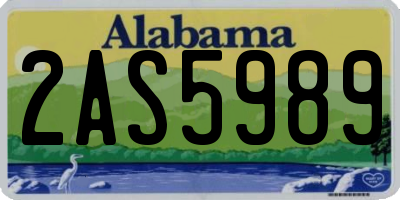 AL license plate 2AS5989