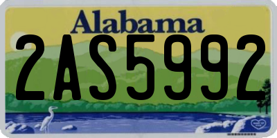 AL license plate 2AS5992