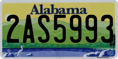 AL license plate 2AS5993