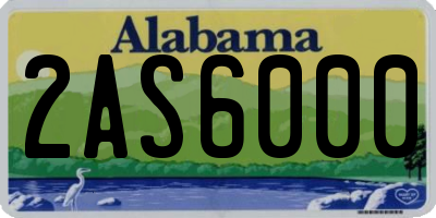 AL license plate 2AS6000