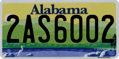 AL license plate 2AS6002