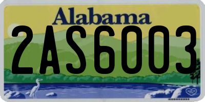AL license plate 2AS6003