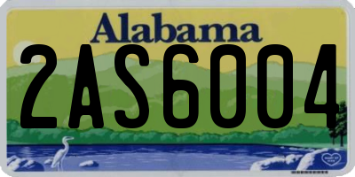 AL license plate 2AS6004