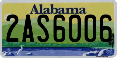 AL license plate 2AS6006