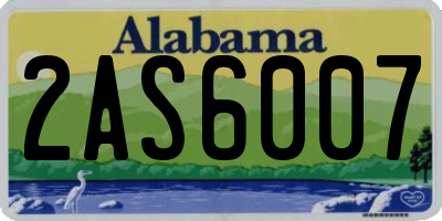 AL license plate 2AS6007