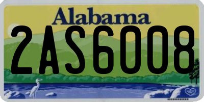 AL license plate 2AS6008