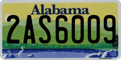 AL license plate 2AS6009