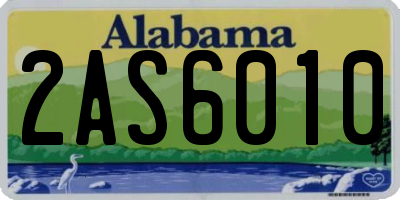 AL license plate 2AS6010