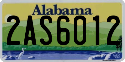 AL license plate 2AS6012
