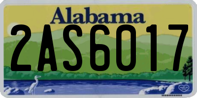 AL license plate 2AS6017