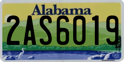 AL license plate 2AS6019