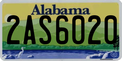 AL license plate 2AS6020