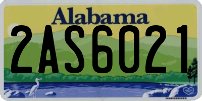 AL license plate 2AS6021