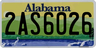 AL license plate 2AS6026