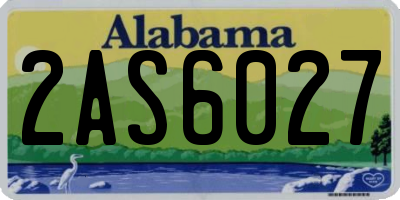 AL license plate 2AS6027