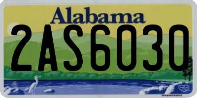AL license plate 2AS6030