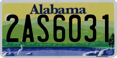 AL license plate 2AS6031