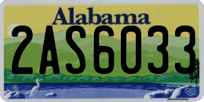AL license plate 2AS6033