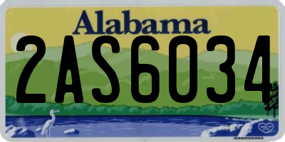 AL license plate 2AS6034