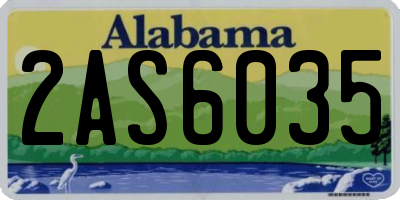 AL license plate 2AS6035