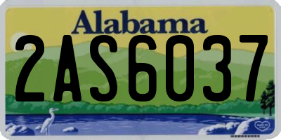AL license plate 2AS6037