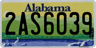 AL license plate 2AS6039