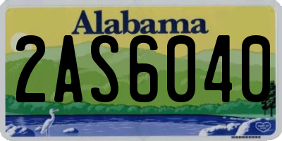 AL license plate 2AS6040