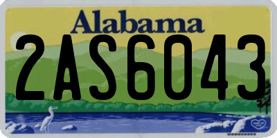 AL license plate 2AS6043
