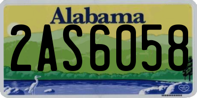 AL license plate 2AS6058