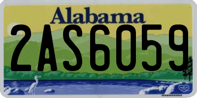 AL license plate 2AS6059