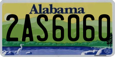 AL license plate 2AS6060