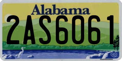 AL license plate 2AS6061