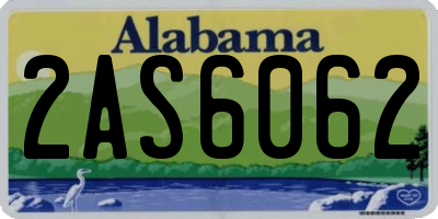 AL license plate 2AS6062